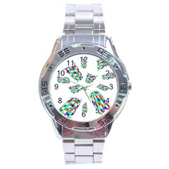 Colorful Abstraction Stainless Steel Analogue Watch