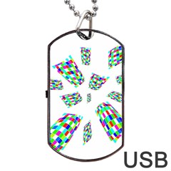 Colorful Abstraction Dog Tag Usb Flash (two Sides) 