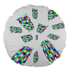 Colorful Abstraction Large 18  Premium Round Cushions