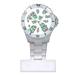 Colorful Abstraction Plastic Nurses Watch