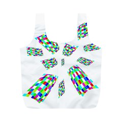 Colorful Abstraction Full Print Recycle Bags (m) 