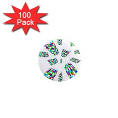 Colorful Abstraction 1  Mini Magnets (100 Pack) 