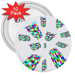 Colorful Abstraction 3  Buttons (10 Pack)  by Valentinaart