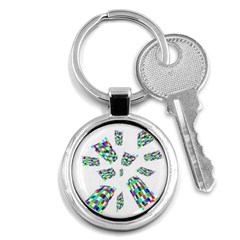 Colorful Abstraction Key Chains (round) 