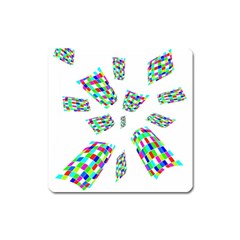 Colorful Abstraction Square Magnet