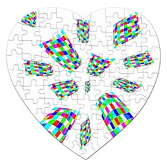 Colorful Abstraction Jigsaw Puzzle (heart)