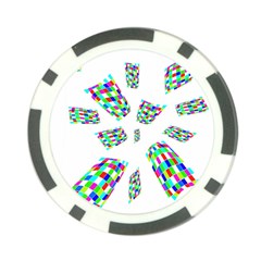 Colorful Abstraction Poker Chip Card Guards by Valentinaart