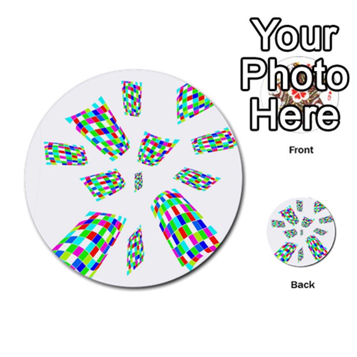 Colorful abstraction Multi-purpose Cards (Round) 