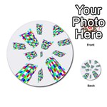 Colorful abstraction Multi-purpose Cards (Round)  Back 1