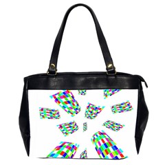 Colorful Abstraction Office Handbags (2 Sides)  by Valentinaart