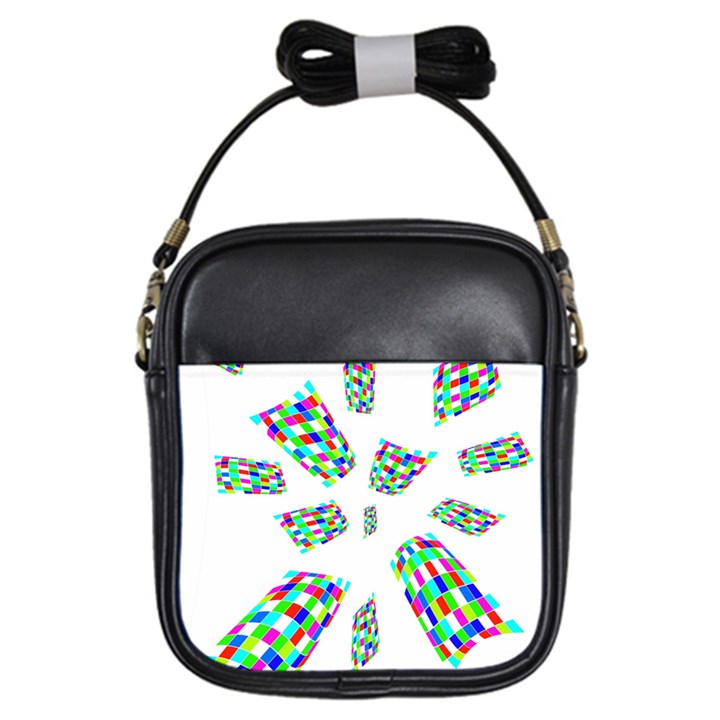 Colorful abstraction Girls Sling Bags