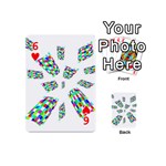 Colorful abstraction Playing Cards 54 (Mini)  Front - Heart6