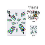 Colorful abstraction Playing Cards 54 (Mini)  Front - Spade9