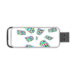 Colorful Abstraction Portable Usb Flash (one Side)