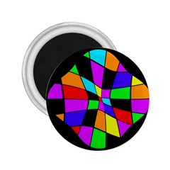 Abstract colorful flower 2.25  Magnets