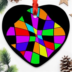 Abstract colorful flower Ornament (Heart) 