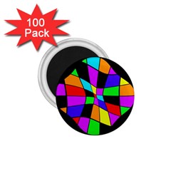 Abstract colorful flower 1.75  Magnets (100 pack) 