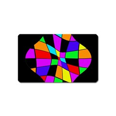 Abstract colorful flower Magnet (Name Card)