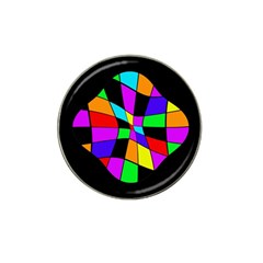 Abstract colorful flower Hat Clip Ball Marker (10 pack)