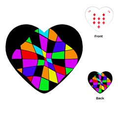 Abstract colorful flower Playing Cards (Heart) 