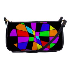 Abstract colorful flower Shoulder Clutch Bags