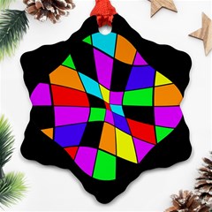 Abstract colorful flower Ornament (Snowflake) 