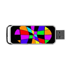 Abstract colorful flower Portable USB Flash (One Side)