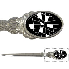 Black And White Abstract Flower Letter Openers