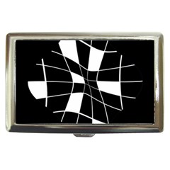 Black And White Abstract Flower Cigarette Money Cases