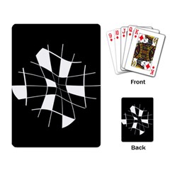 Black And White Abstract Flower Playing Card