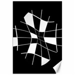 Black and white abstract flower Canvas 20  x 30   19.62 x28.9  Canvas - 1