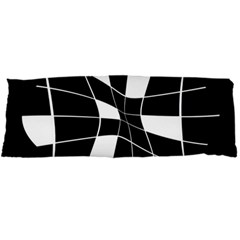 Black And White Abstract Flower Body Pillow Case Dakimakura (two Sides)