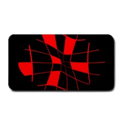 Red Abstract Flower Medium Bar Mats