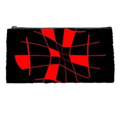 Red Abstract Flower Pencil Cases by Valentinaart