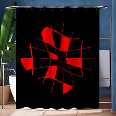 Red Abstract Flower Shower Curtain 60  X 72  (medium) 