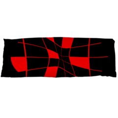 Red Abstract Flower Body Pillow Case (dakimakura)