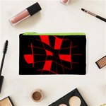 Red abstract flower Cosmetic Bag (XS) Front