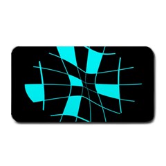 Blue Abstract Flower Medium Bar Mats