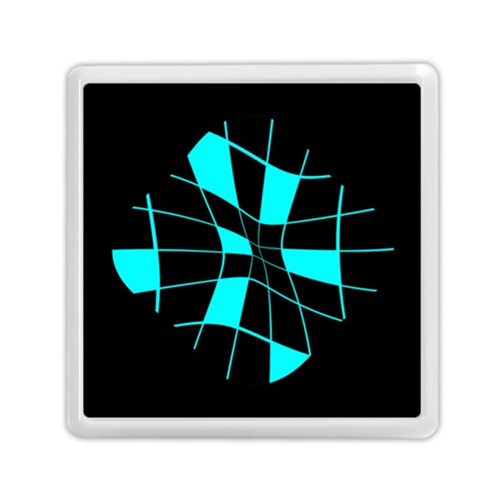 Blue abstract flower Memory Card Reader (Square) 