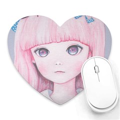 Slow Spring Heart Mousepads by kaoruhasegawa