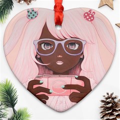 Gamergirl 3 P Ornament (heart) 