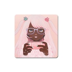 Gamergirl 3 P Square Magnet by kaoruhasegawa