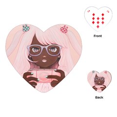 Gamergirl 3 P Playing Cards (heart)  by kaoruhasegawa