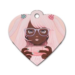 Gamergirl 3 P Dog Tag Heart (two Sides)