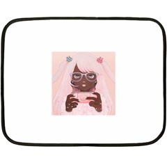 Gamergirl 3 P Double Sided Fleece Blanket (mini)  by kaoruhasegawa