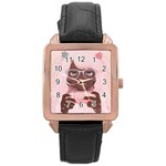 Gamergirl 3 P Rose Gold Leather Watch  Front