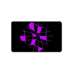 Purple Abstract Flower Magnet (name Card)