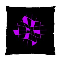 Purple Abstract Flower Standard Cushion Case (two Sides)