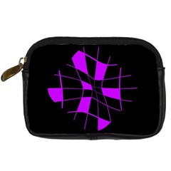 Purple Abstract Flower Digital Camera Cases