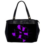 Purple abstract flower Office Handbags Front